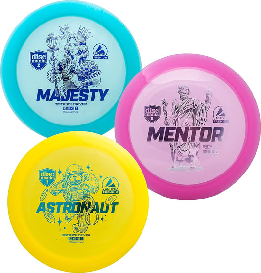 Mega Distance 3-Disc Driver Set, Premium plastic